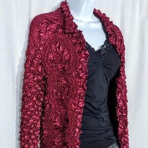 Y2k vintage “popcorn” cardigan top